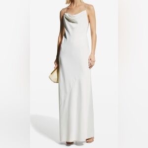 Aidan Mattox white jewel strap gown size 8 Large